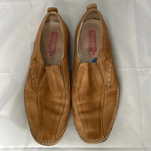 PILINKOS Mens Slip On Loafer Nude Tan Genuine Leather Rubber Soles Size 42 - Picture 6 of 12